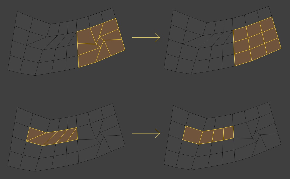 Grid Fill can now also delete and replace existing faces.