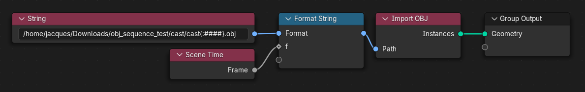 Geometry Nodes Import Sequence