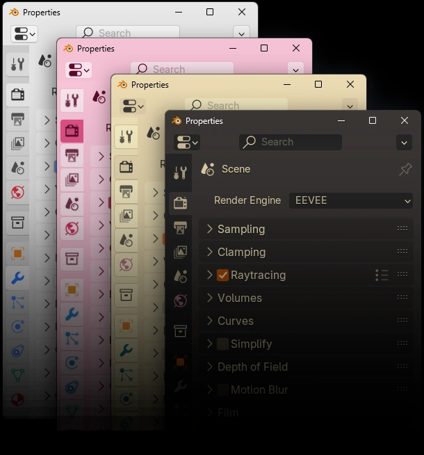 Blender UI Window Border